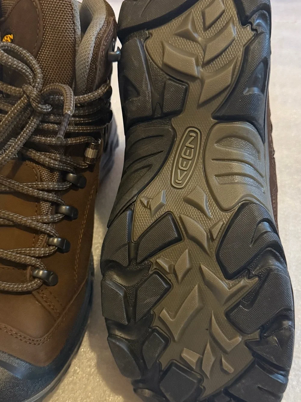 KEEN Duran ll Brown Lace-Up Men's Waterproof Hiking Boots NWOT